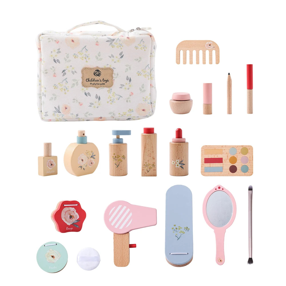 Silicone Baby Makeup Toys Set Simulation Pretend Cosmetics Toys Girls Playing House Game Children Early Education Montessori Toy