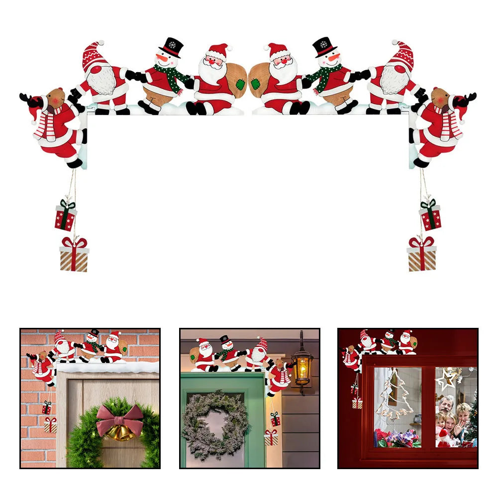 Festive Holiday Decor Door Corner Decoration Christmas Gathering Charming Aesthetic Creative Christmas Theme For Door
