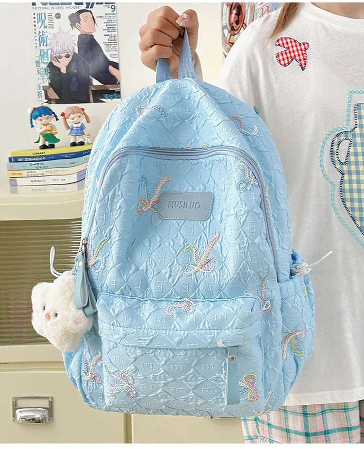 2025 Minimalist College Backpack - Large Capacity Laptop Bag, Waterproof Nylon School Bag with Padded Straps for Teens Ages