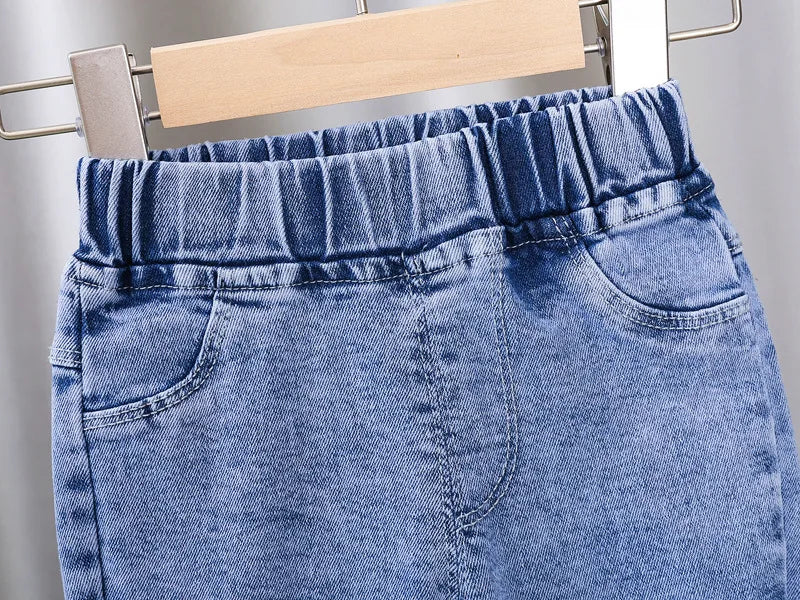 Girls' Jeans 2024 Spring Autumn New Girls Cotton Embroidered Floral Jeans Kids Fashion All-match Casual Trousers Jeans0-5Y