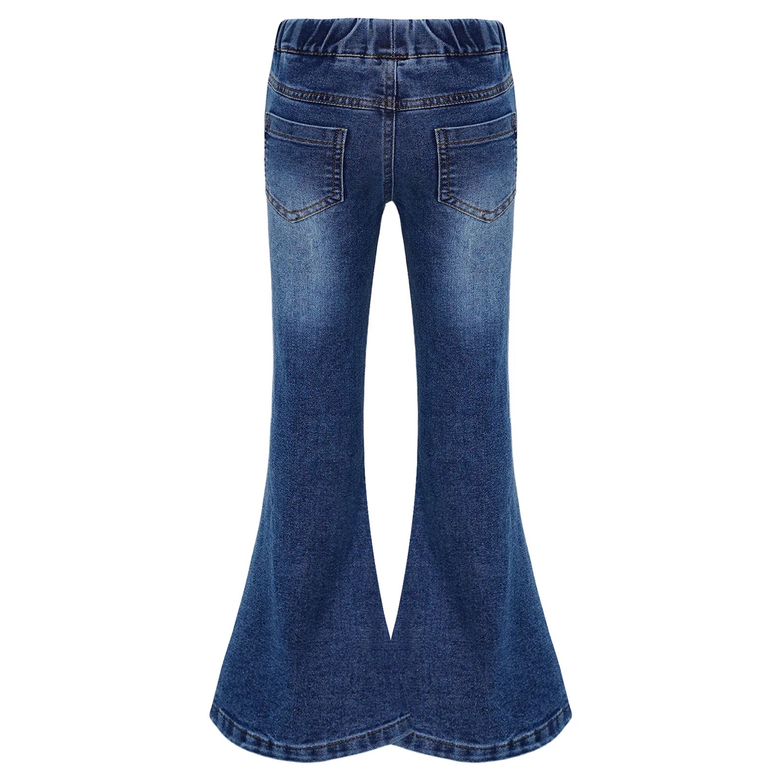 Kids Cowgirl Cute Flare Bootcut Jeans Bell Bottoms Slim Fit Jeans for Girls Casual Denim Long Pants Trousers Streetwear Pants