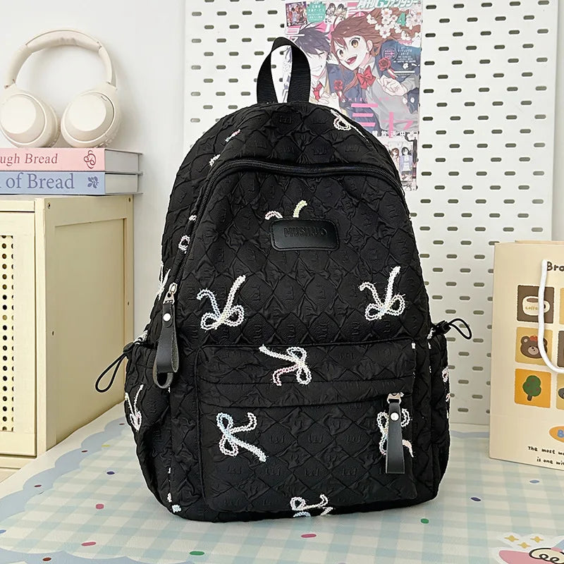 2025 Minimalist College Backpack - Large Capacity Laptop Bag, Waterproof Nylon School Bag with Padded Straps for Teens Ages