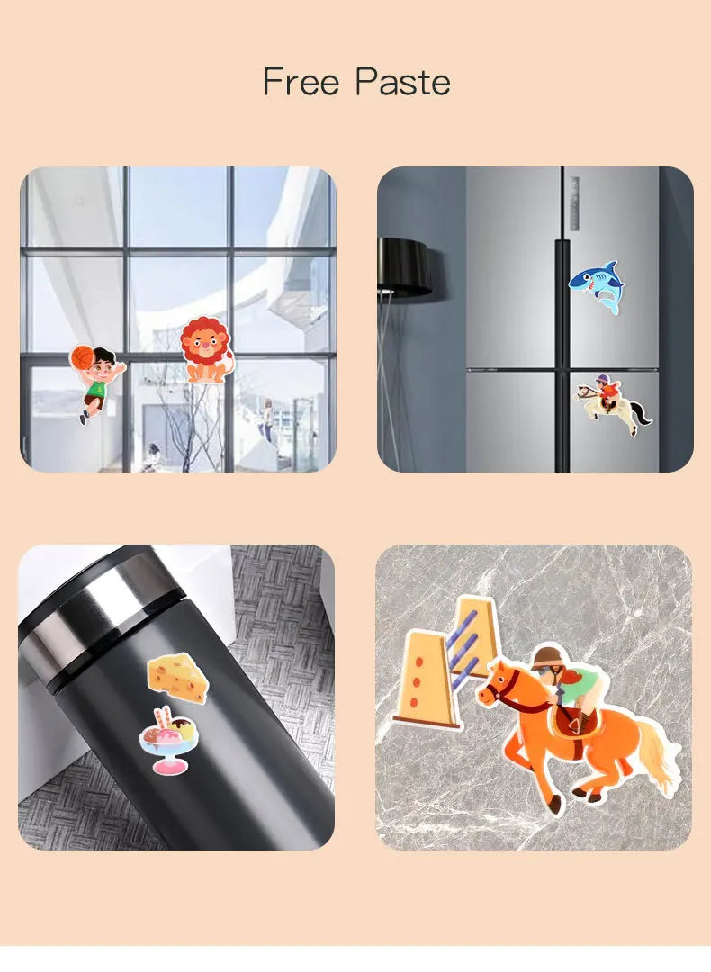 Kids' Reusable DIY Sticker Books Multi-Theme Bubble Sticker Jelly Stickers Portable Montessori Sticker Toy Gifts for Children