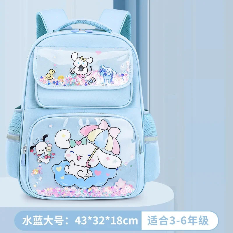 Pupil Schoolbag Backpack Lightweight Student Large Capacity Children's Cartoon Bags Cinnamoroll Sanrio Kuromi My Melody Child
