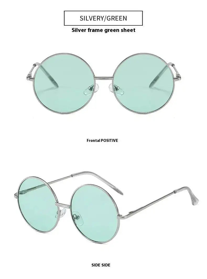2025  Children's 2-8 Years Old Baby Glasses British Style Metal Sunglasses Sun Visors Sunglasses New Round Frame