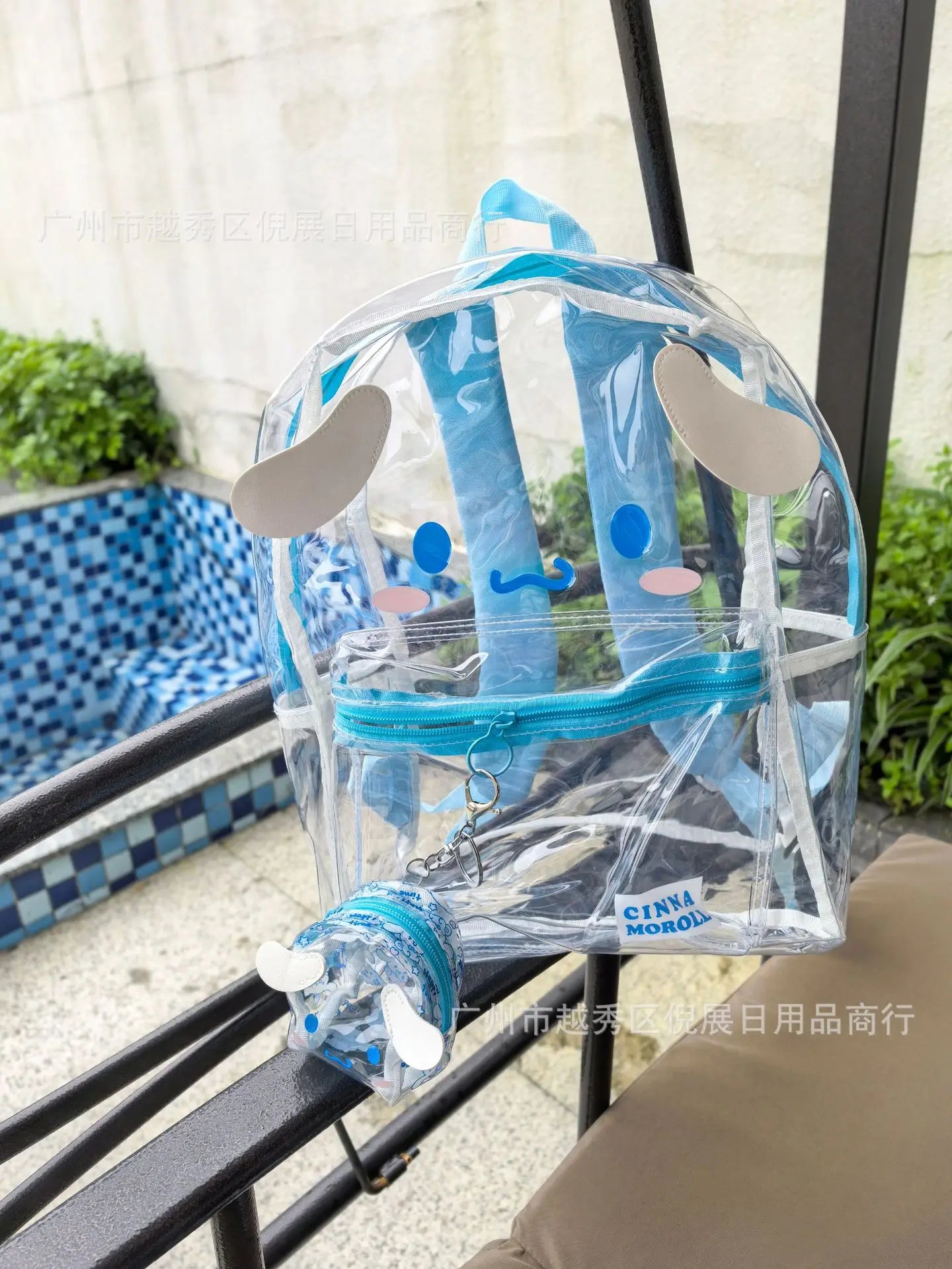 Sanrio Hello Kitty Y2K Waterproof Transparent Backpack Cute Cinnamoroll Cartoon Pvc Large Capacity Storage Bag Student Schoolbag