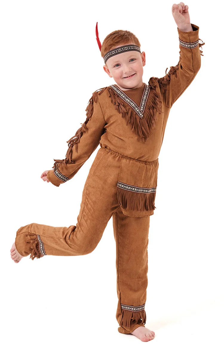 Boys Girls Indian Cosplay Costume Fancy Dress Halloween Party Cosplay Costume Festival Party Performance Costumes ﻿