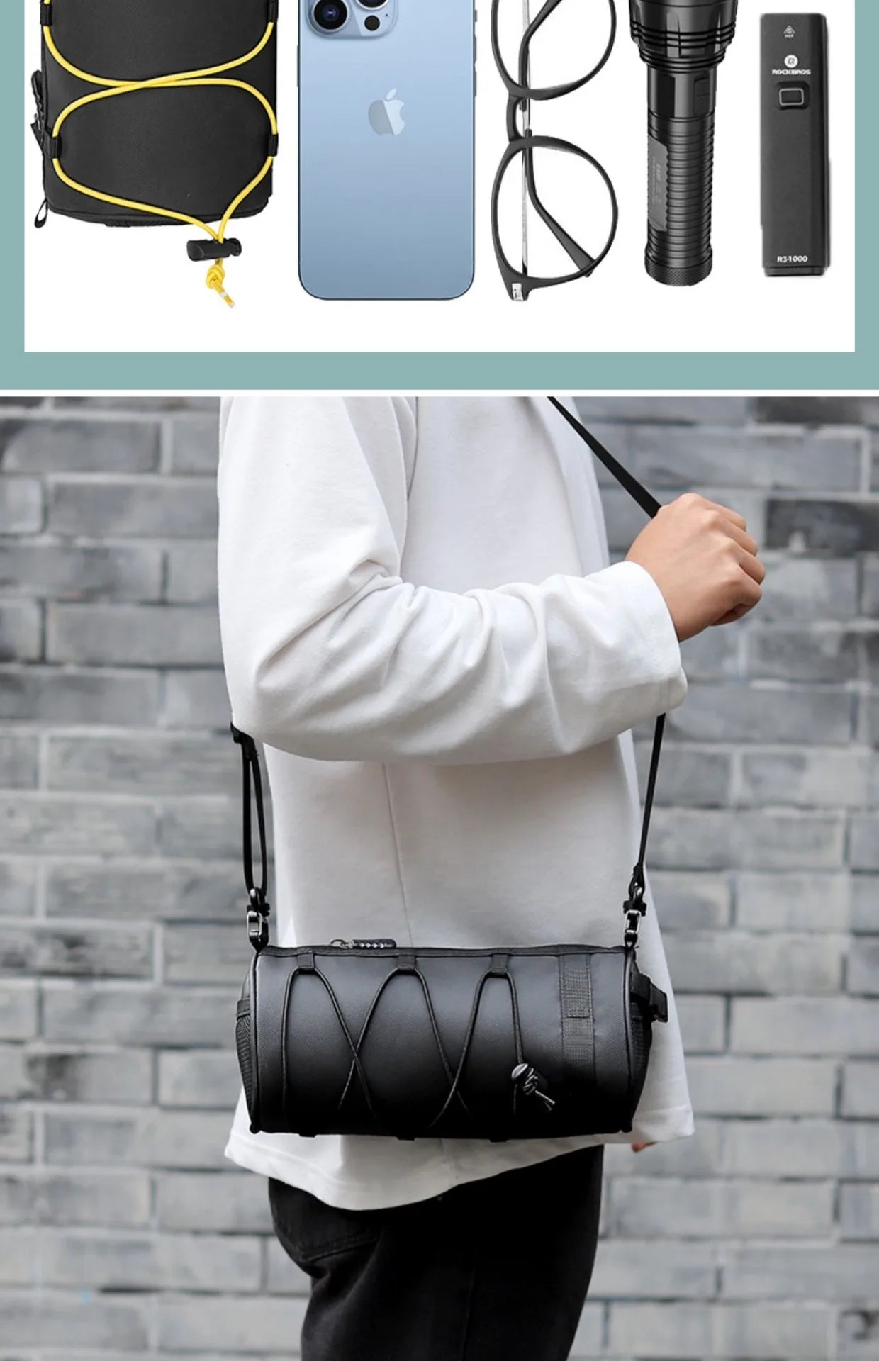 Bike Front Bag Bicycle Bag Storage Outside Multifunction Riding Bag Mountain Bike Front Bag Bicycle Accessories