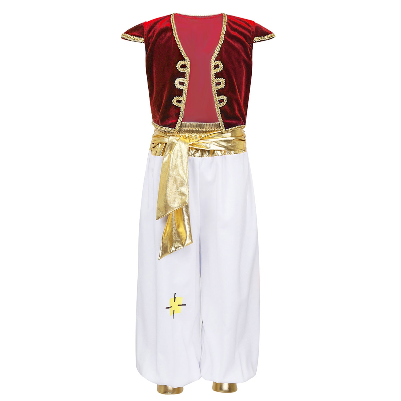 Boys Fancy Arabian Prince Outfits Cap Sleeves Waistcoat with Pants Halloween Fairy Party Carnival Dress Up Cosplay Costume