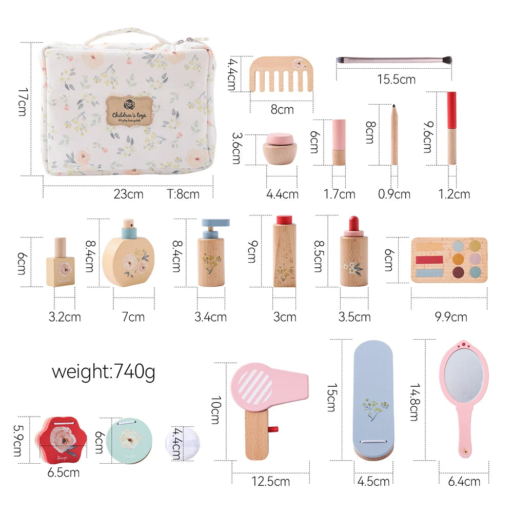 Silicone Baby Makeup Toys Set Simulation Pretend Cosmetics Toys Girls Playing House Game Children Early Education Montessori Toy