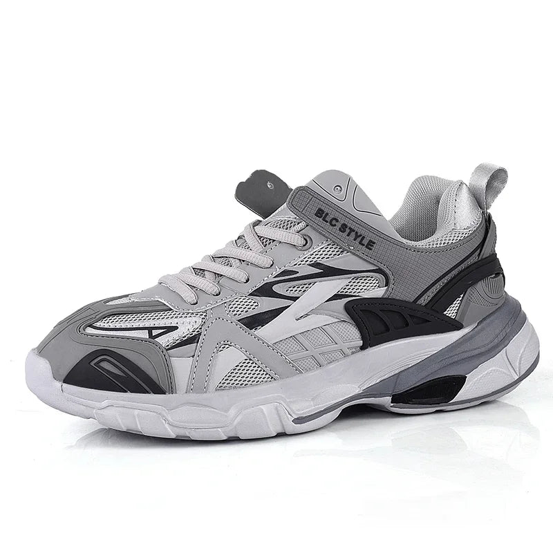 VIPOL Men's fashionable and versatile casual sports shoes, couple white sneakers, thick-soled height-increasing trendy shoes