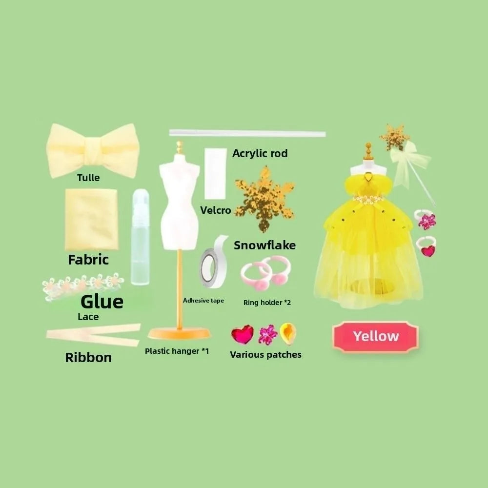 Intellectually Beneficial Clothing Design Handmade Material Bag Early Education Handcrafts Princess's Dress Material Set Cartoon