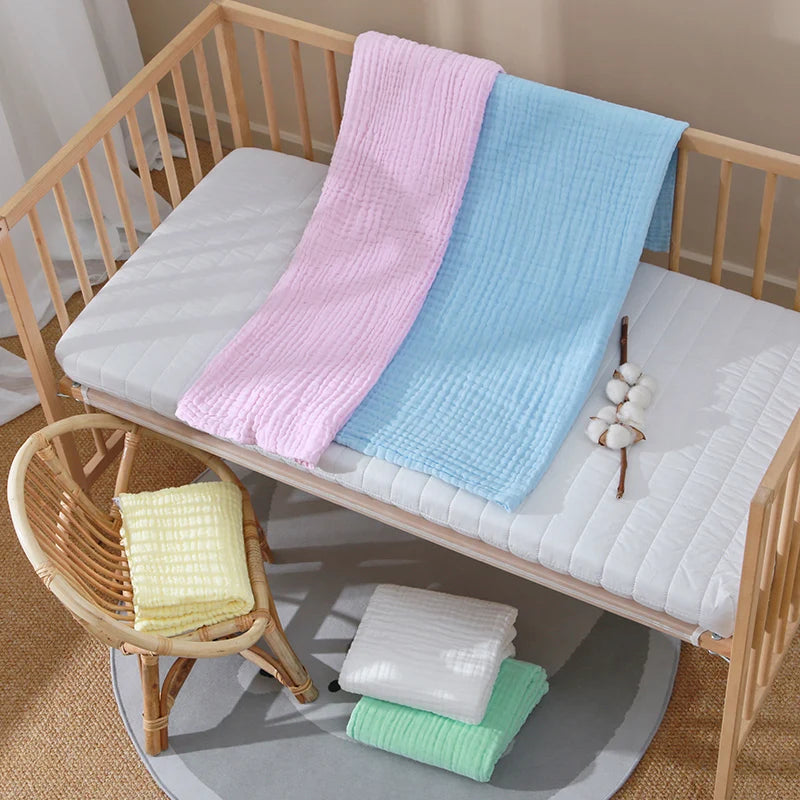 Six Layers of Pure Cotton Gauze Solid Color Bath Towel Soft Skin Absorbent 85*85cm
