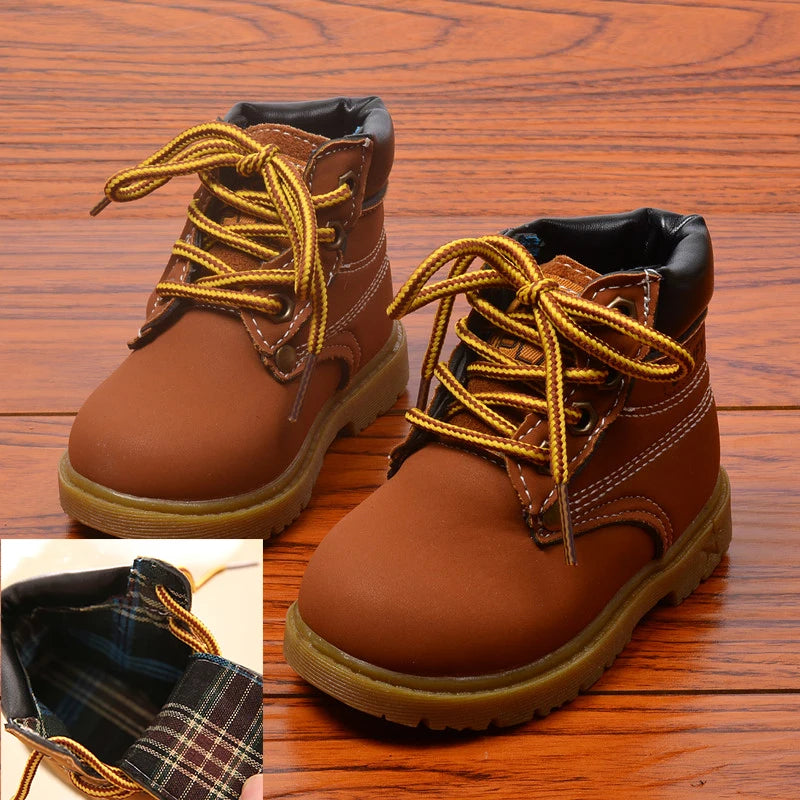 Autumn Winter Baby Boots Toddler Fashion Boots Kids Shoes Boys Girls Snow Boots Girls Boys Plush Fashion Boots Shoes Size