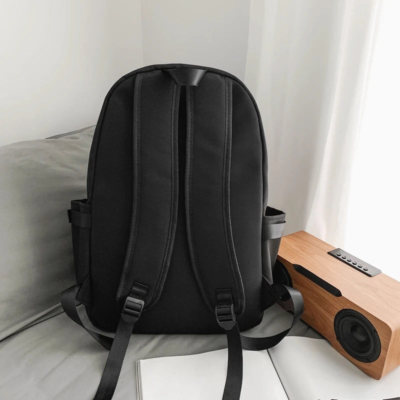 Fashion Cute Cartoon Pattern Waterproof Student School Bag, Casual Large Capacity Nylon Zipper Backpack Woman and Man, Unisex