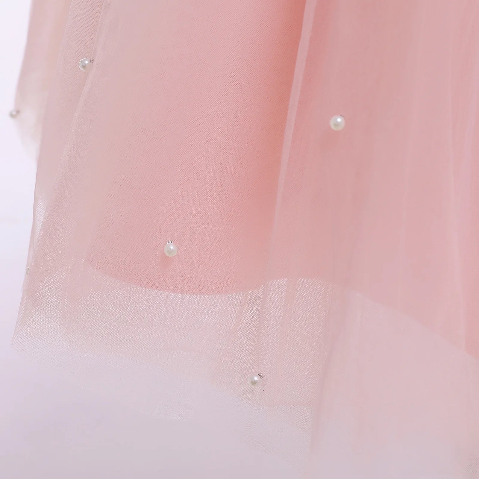 Baby Girl Party Dress Back Bow Elegant Flying Sleeve Mesh Tutu Dress with Pearl Solid Flower Girl Wedding Dress Birthday Gowns