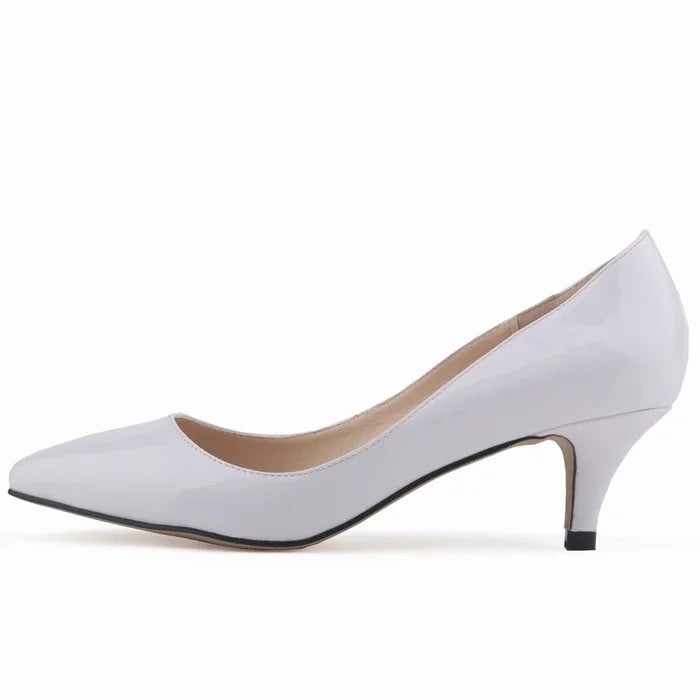 LOSLANDIFEN Classic Sexy Pointed Toes 5cm Low Med Kitten High Heels Women Pumps Shoes Spring Brand Design Dress Wedding Shoes