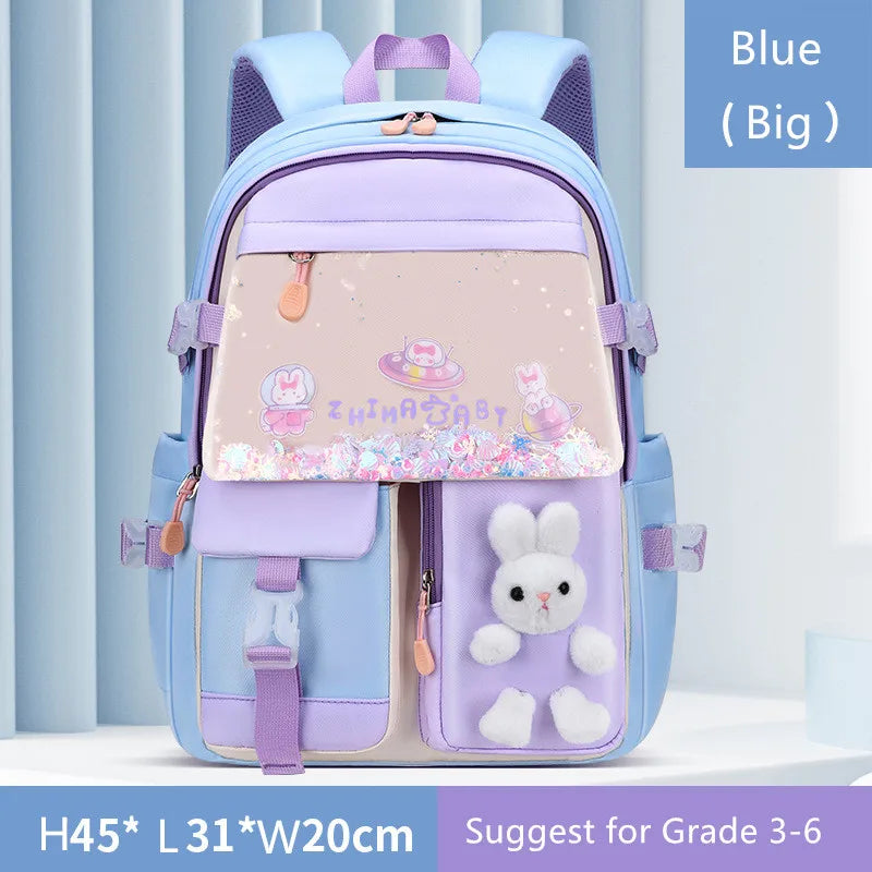 cute school backpack girls schoolbag waterproof book bag student backpack with many pockets elementary school bags for children