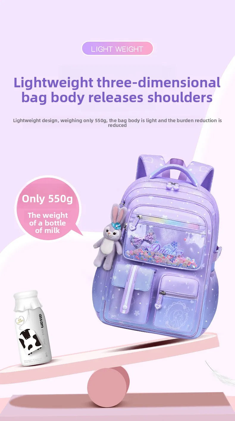 2025- Primary School Girls' Schoolbag Kawaii Lightweight Children's Bag Waterproof Bags Colorful Travel Backpack Mochilas Gifts