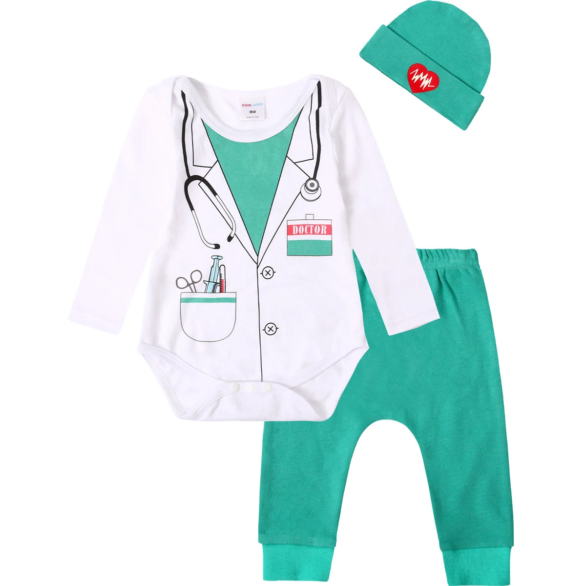 Baby Boys Costume Newborn Halloween Carnival Fancy Dress Outfit Infant Firefighter Police Chef Doctor Pilot Cosplay Clothing Set