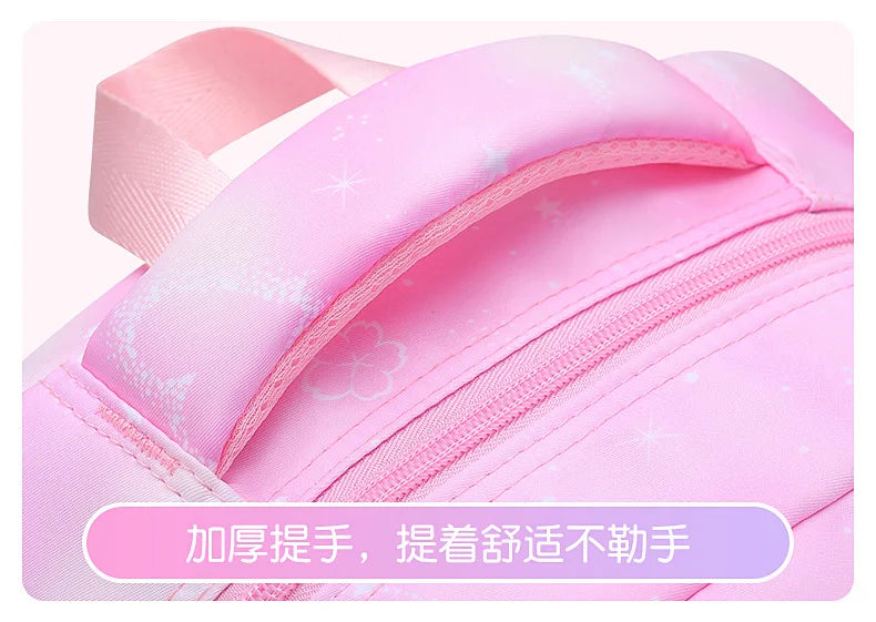 Refrigerator Door Multiple Pockets Light Burden Reduction Elementary School Bag Female Children's Backpack with Pendant