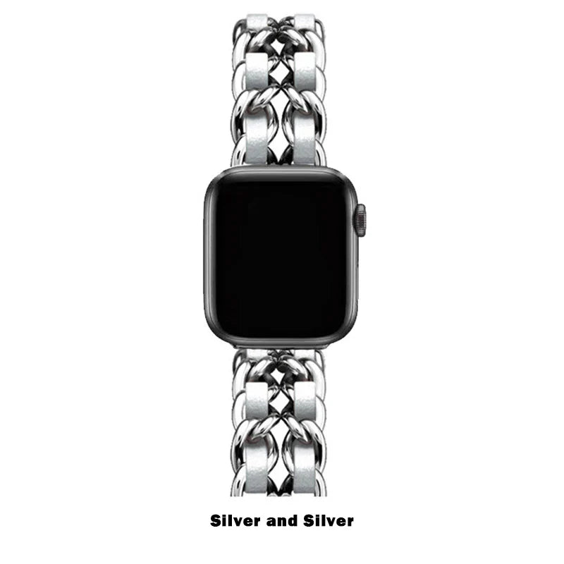 Women Metal Strap for Apple Watch Band 10 9 8 Ultra 46mm 42mm 49mm 7 SE 6 5 41mm 45mm 44/40mm Lady Gold Steel Bracelet Wristband
