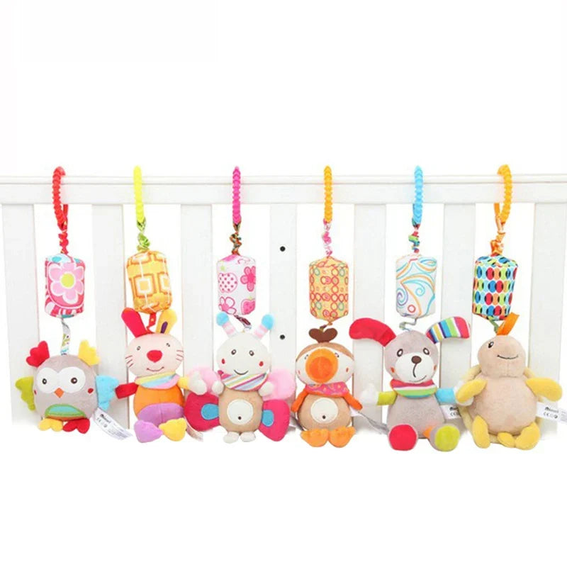 Newborn Baby Plush Stroller Toys Baby Rattles Mobiles Cartoon Animal Hanging Bell Educational Baby Toys 0-12 Months Speelgoed
