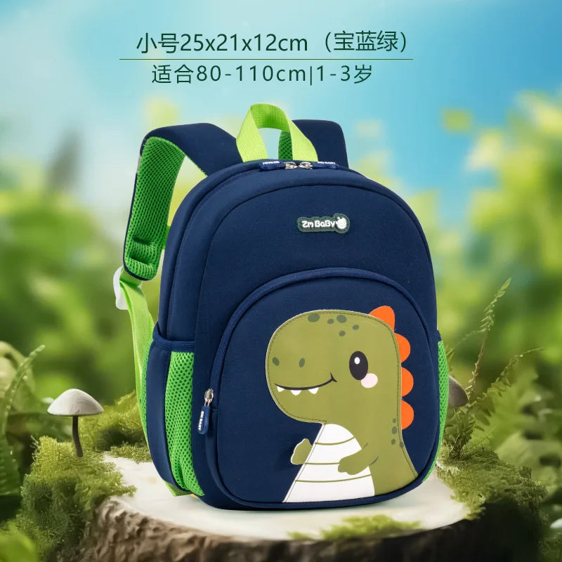 Children Schoolbag Cute Animal Cartoon Dinosaur Nylon Comfortable Chic Fashionable Backpack for Kids Boy Girl Kindergarten