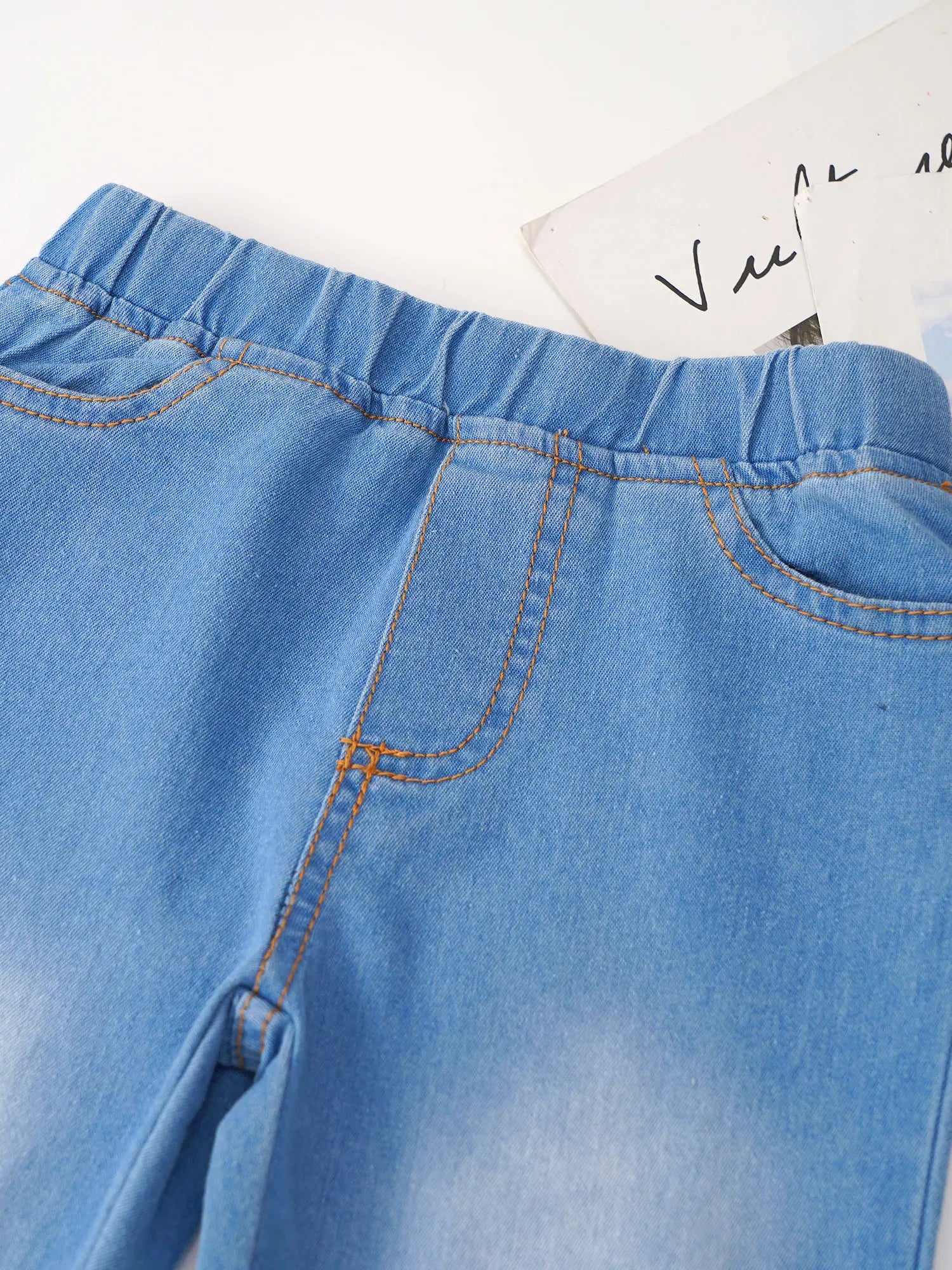 Kids Baby Girls Flare Pants Crisscross Ripped Bell Bottom Hem Denim Wide-leg Pants Children Toddler Cute Jeans Trousers Clothes