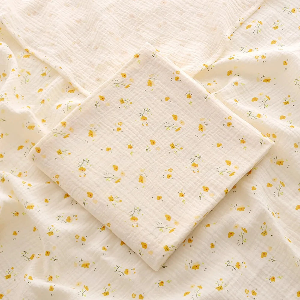 Cotton Baby Blanket Soft Breathable Cover Blanket for Infant Skin-friendly Bear Printed Nap Sleeping Rug Dormitory