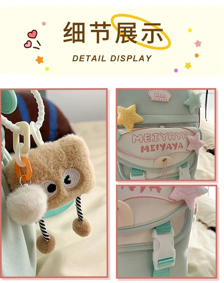 School Bags For Girls Japanese Style Kawaii For Large New Nylon Shoulder Bag Backpack School Set For Kinder Girl Kids Schoolbags