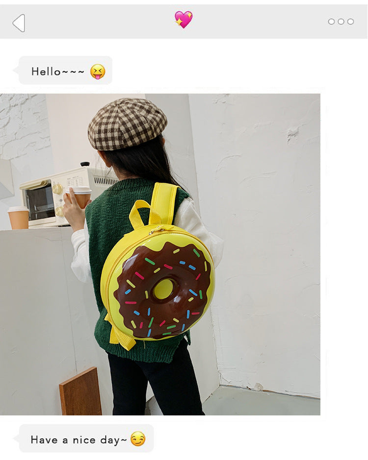 Cartoon Kids Backpack Cute Donut Eggshell Bag Fun Kindergarten Kids Backpack Boys Girls Backpack