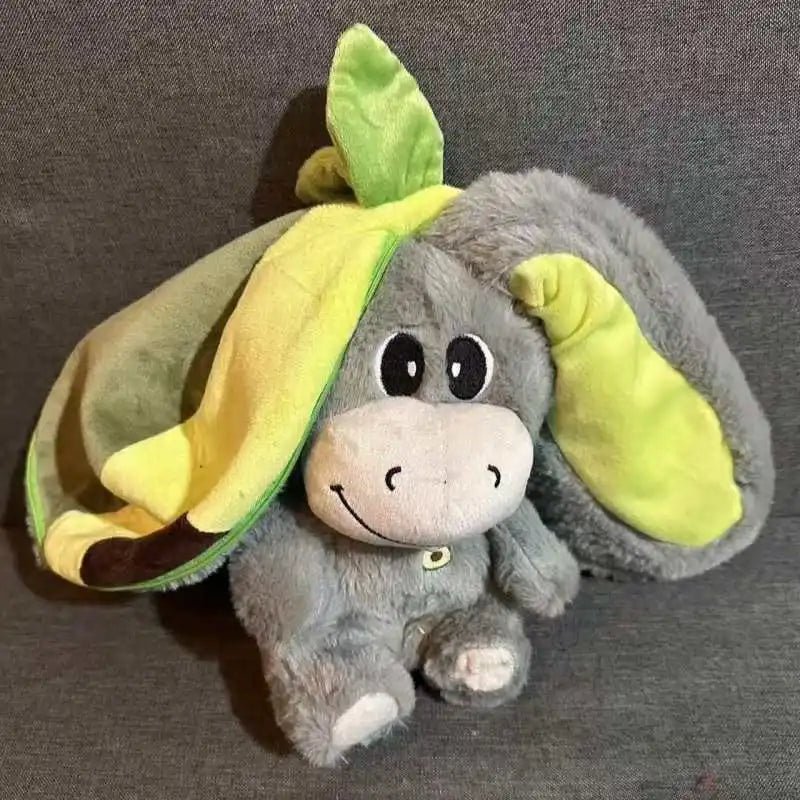 Glowing and Breathing Plush Strawberry Rabbit Stuffed Animals Plush Toy Companion Comfort Cartoon Cute Plush Doll Holiday Gifts