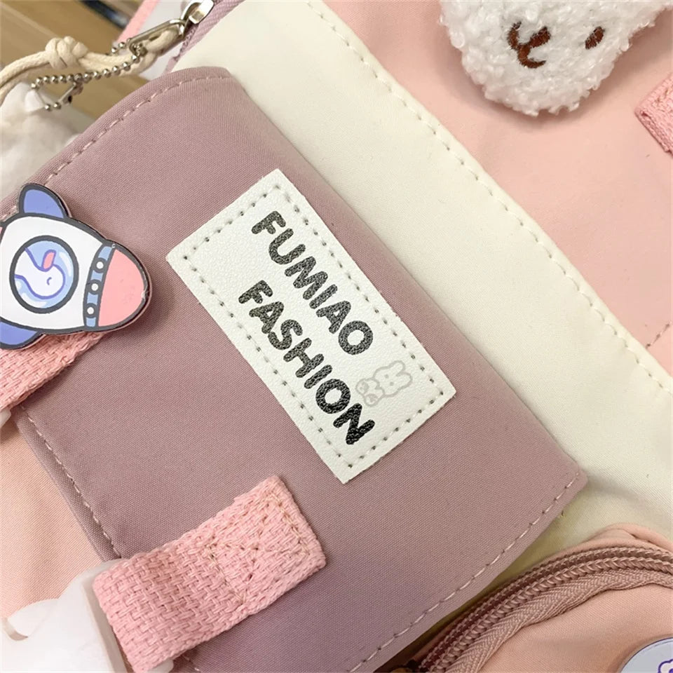 Japanese High School Girls Backpack School Bags for Teenage Girls Multi Pockets New Kawaii Backpack Women Bagpack Cute Mochila