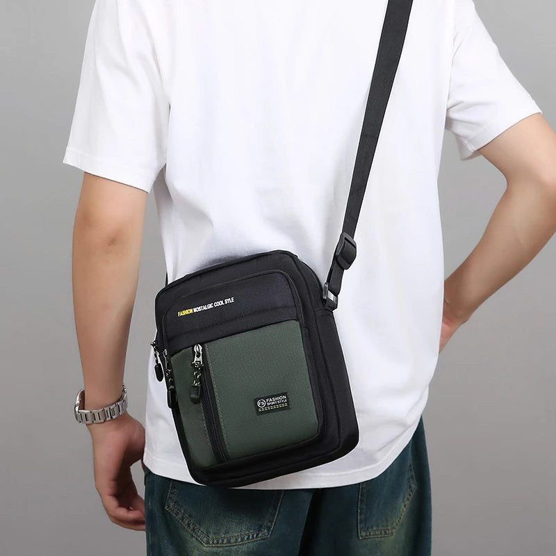 Men Crossbody Bag Single Shoulder Bags Big Capacity Storage Bag Fashion Multi-Pockets Business Crossbody Bags