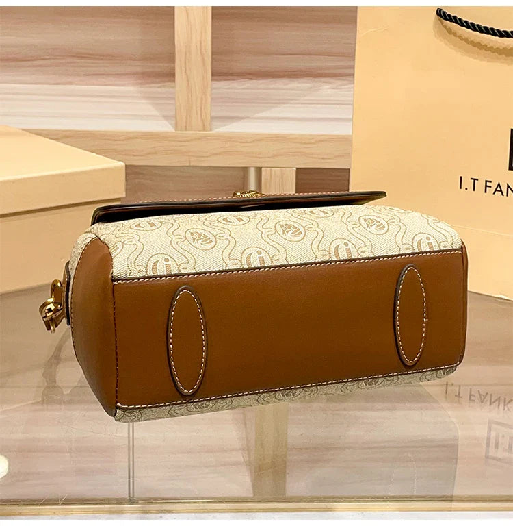 Light luxury brand women's bag 2025 new fashionable and high-end one shoulder hand-held niche design crossbody bag Boston bag