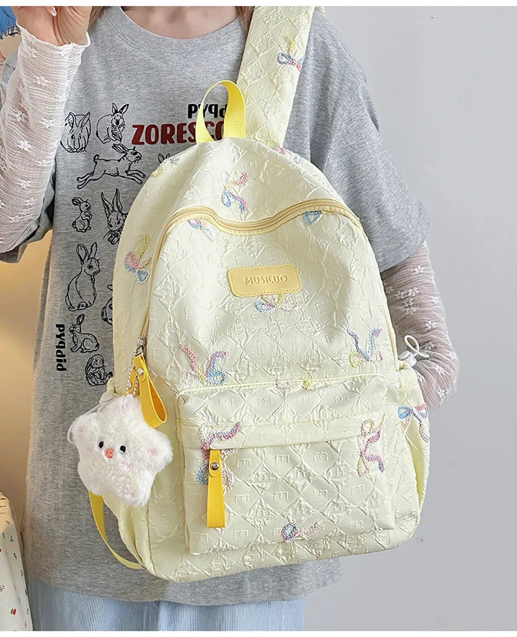 2025 Minimalist College Backpack - Large Capacity Laptop Bag, Waterproof Nylon School Bag with Padded Straps for Teens Ages