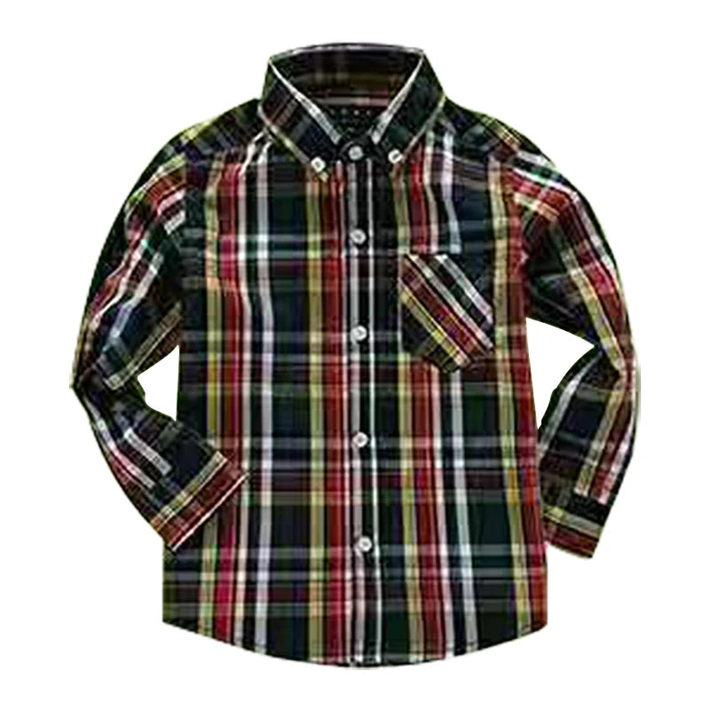 Boys Clothing Birthday party Kids shirt school uniform shirts Autumn Long Sleeve embroidery Little Horse pattern Children Tops