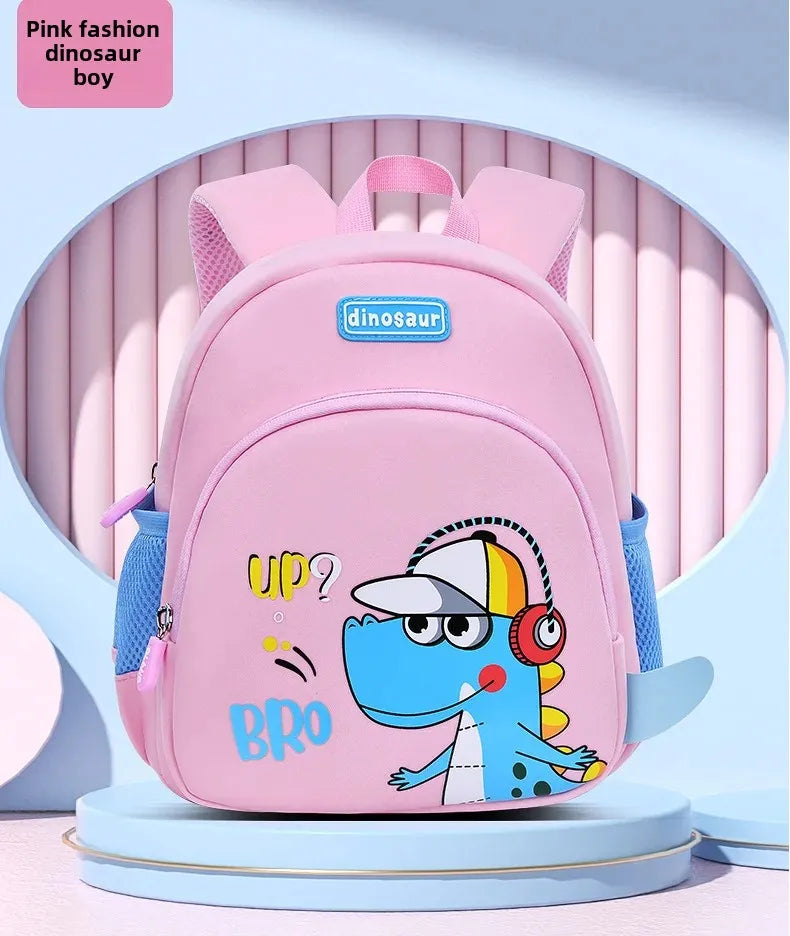 New Cartoon Dinosaur Kindergarten Backpack Spine Protection Lightweight School Bag for Primary School Children