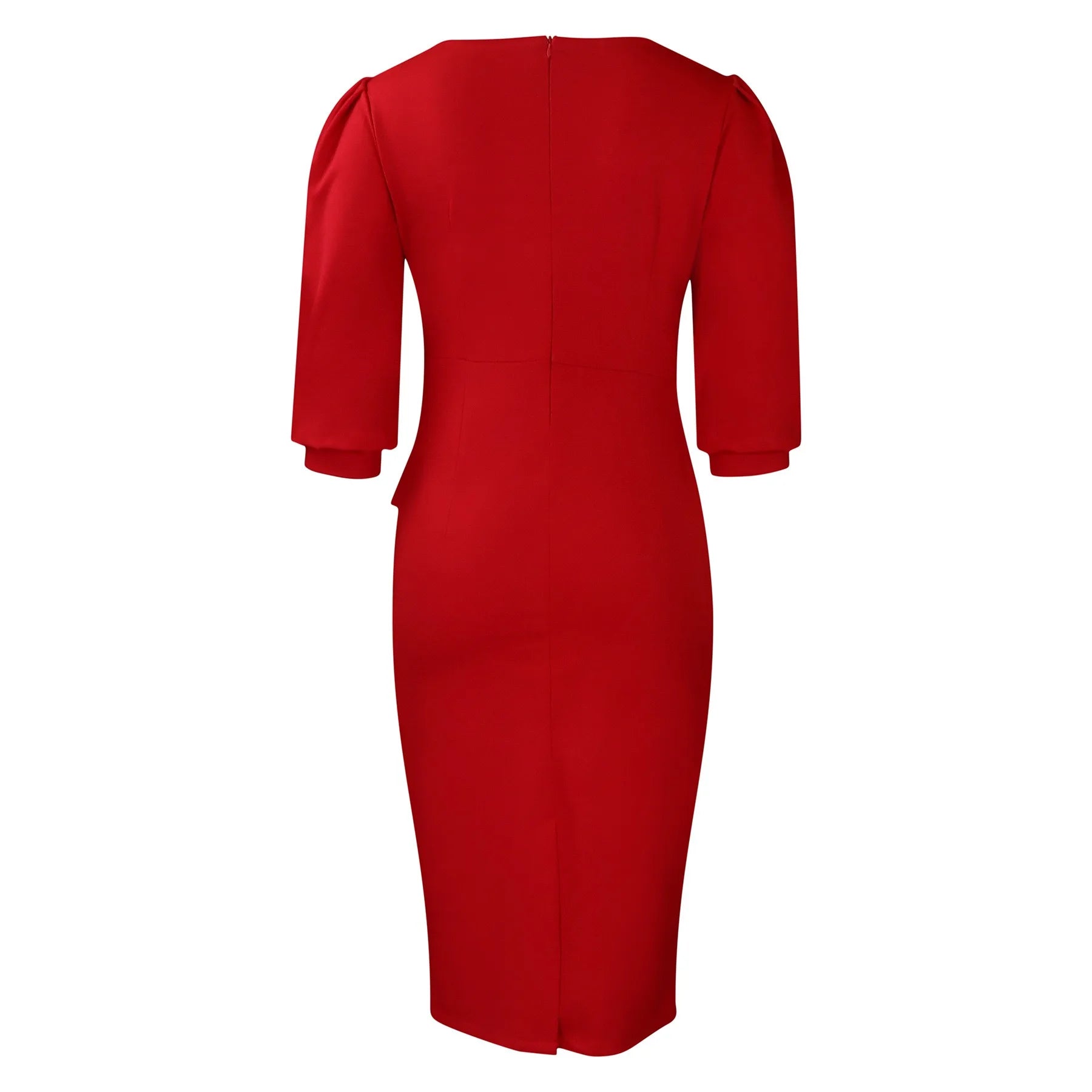 Elegant Office Dresses for Women O Neck Half Sleeve Sheath Package Hips Formal Business Work Wear Vestidos Mujer Dress Clothes