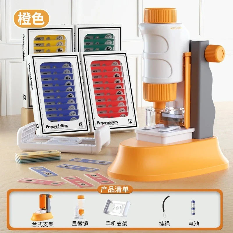 High definition 1200 times microscope toy set for primary and secondary school students science experiment puzzle science and