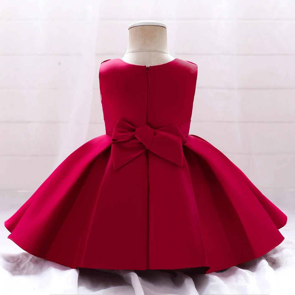 2023 Toddler Baby Girl Party Dresses Big Bow Infant Birthday Princess Dress For Girls Wedding Prom Gown Children Clothes