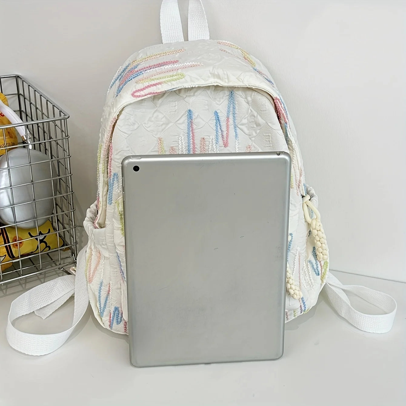 One lady fashion backpack made of nylon, suitable for students and college students