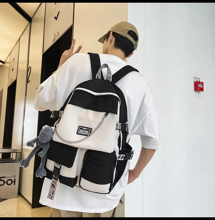 2025 Fashion Schoolbag Female Student Backpack Large Capacity Fashion Boy Backpack Computer Bag Femal School Backpack Travel Bag
