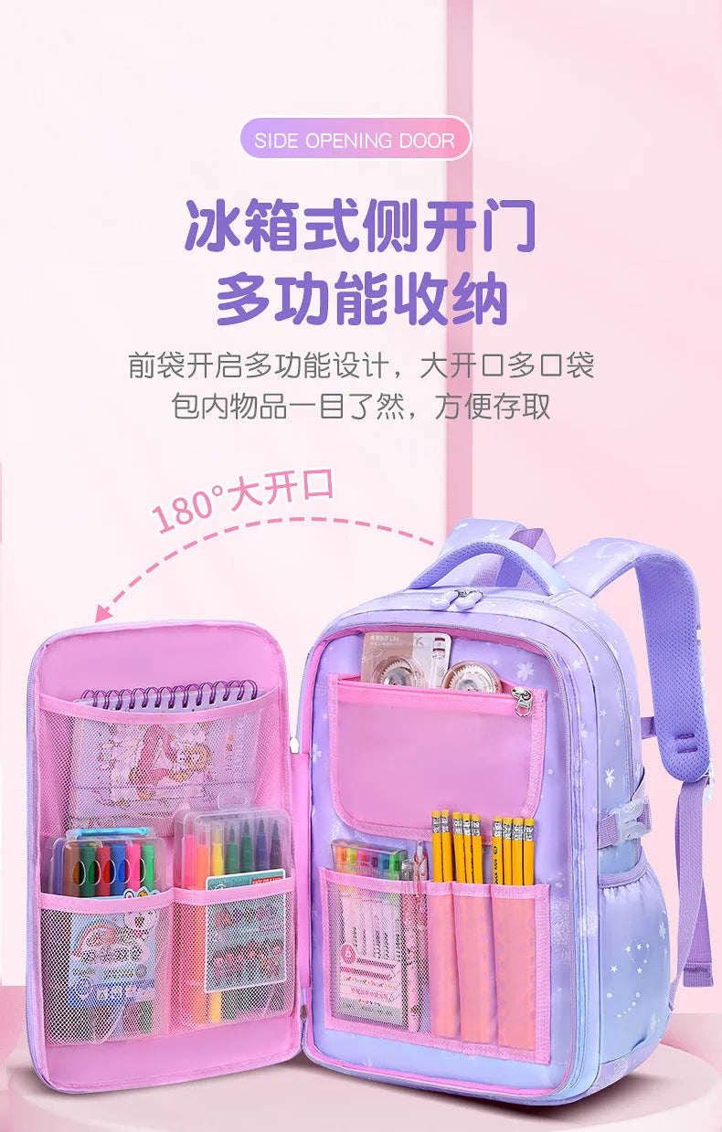 2025- Primary School Girls' Schoolbag Kawaii Lightweight Children's Bag Waterproof Bags Colorful Travel Backpack Mochilas Gifts