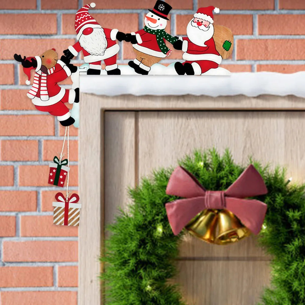 Festive Holiday Decor Door Corner Decoration Christmas Gathering Charming Aesthetic Creative Christmas Theme For Door