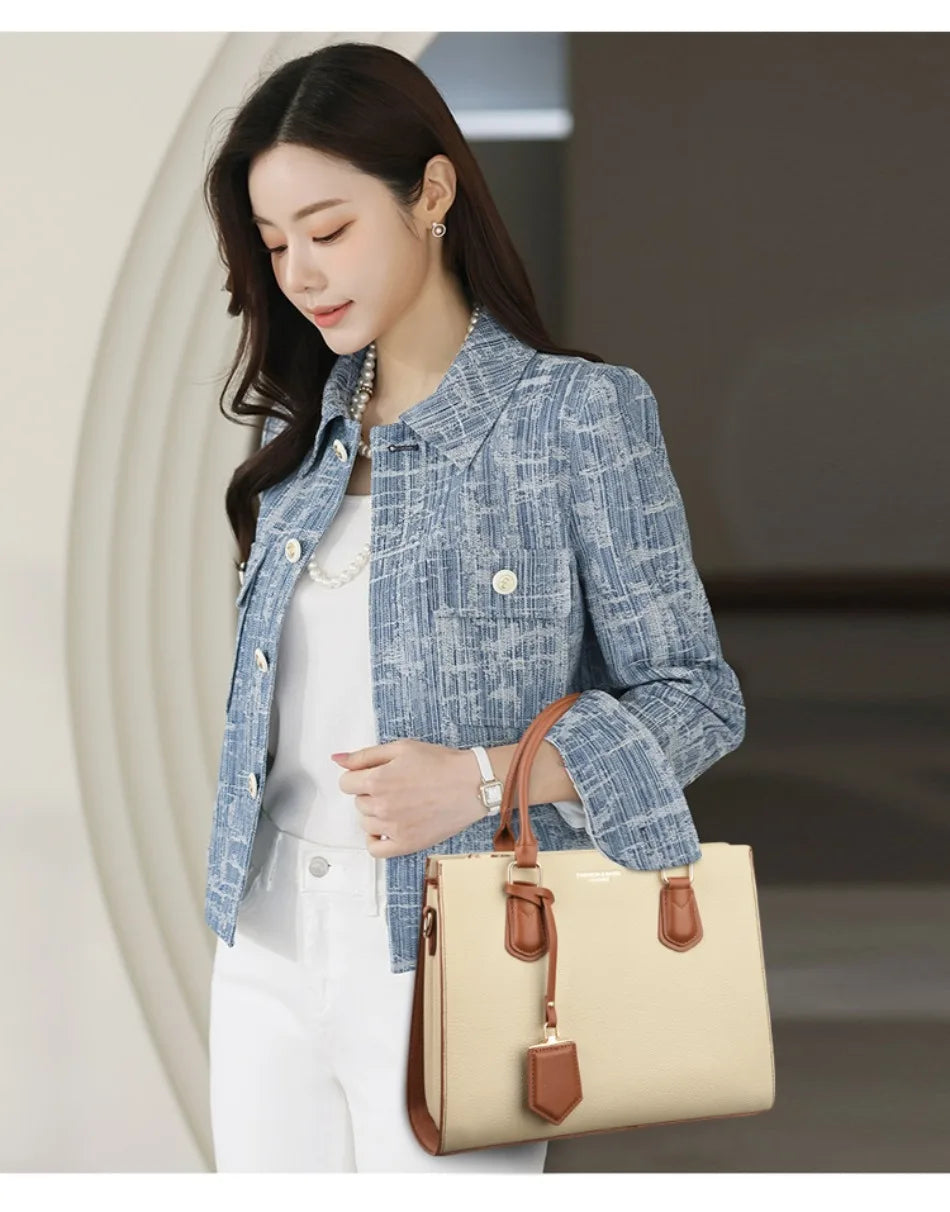 Luxury Women's Handbags 3 Layers Large Capacity Women  Shoulder Bags Top Quality PU Leather Commut Crossbody Bags  For Women Sac