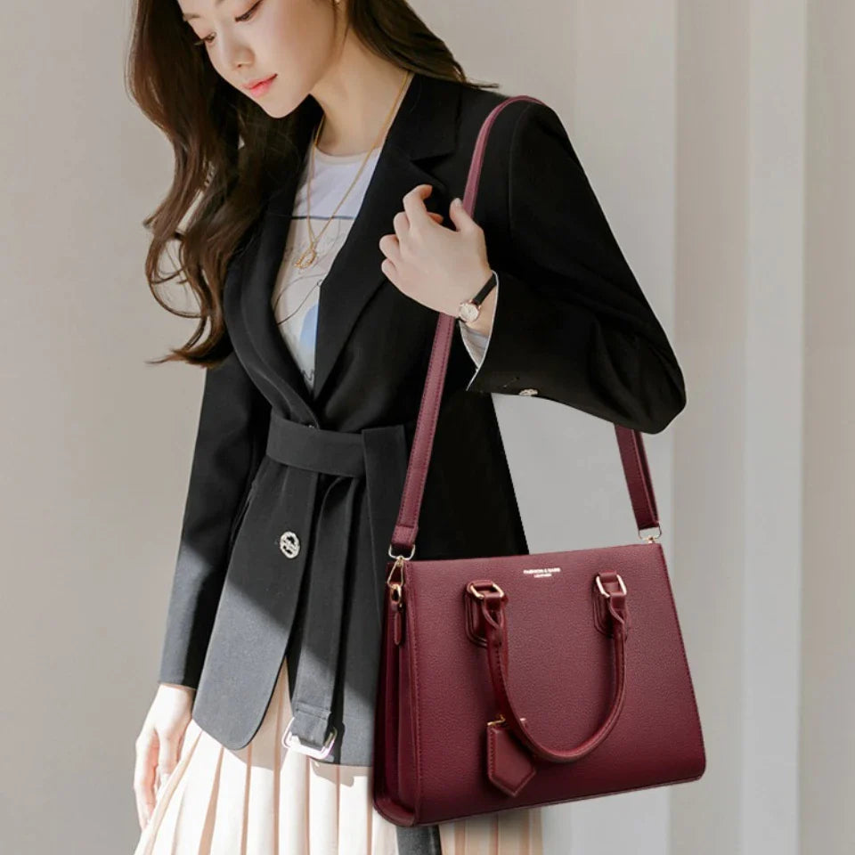 Luxury Women's Handbags 3 Layers Large Capacity Women  Shoulder Bags Top Quality PU Leather Commut Crossbody Bags  For Women Sac