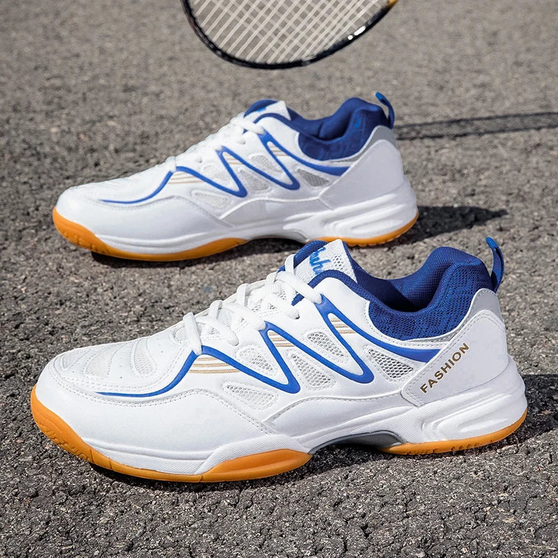 New Sports Shoes for Men and Women, Low-Cut Lace-Up Thick-Soled Shock-Proof Table Tennis Shoes and Badminton Shoes