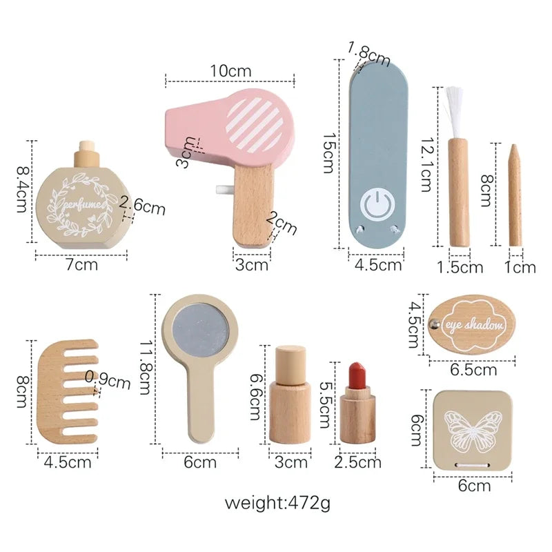 Silicone Baby Makeup Toys Set Simulation Pretend Cosmetics Toys Girls Playing House Game Children Early Education Montessori Toy